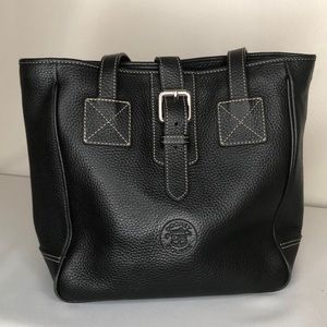 Vintage Dooney Bourke black pebbled leather bag